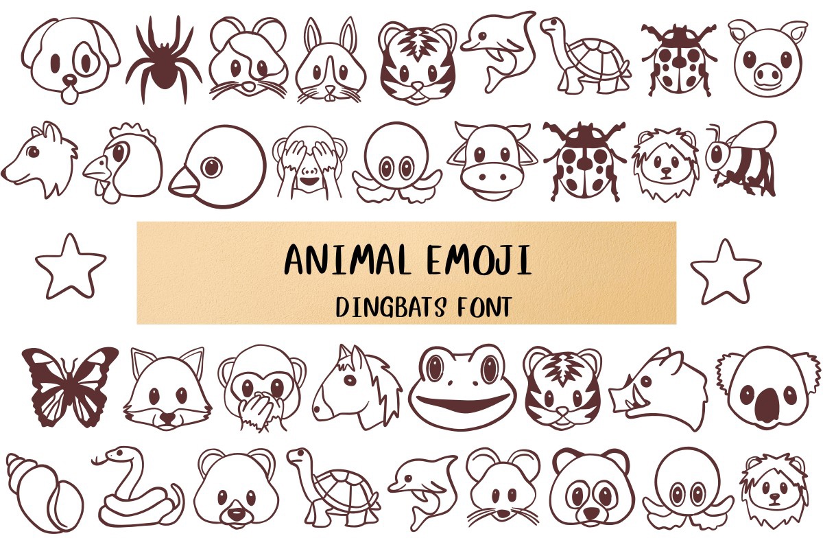 Шрифт Animal Emoji