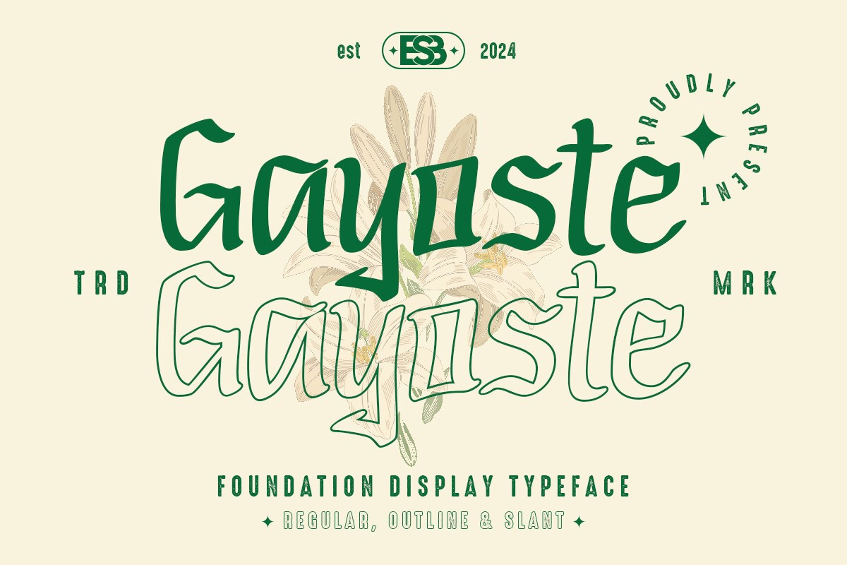 Шрифт Gayoste