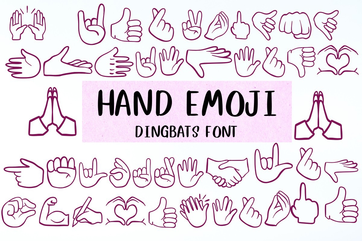 Шрифт Hand Emoji