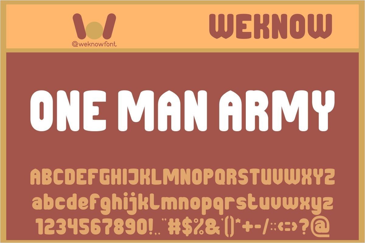 Шрифт One Man Army