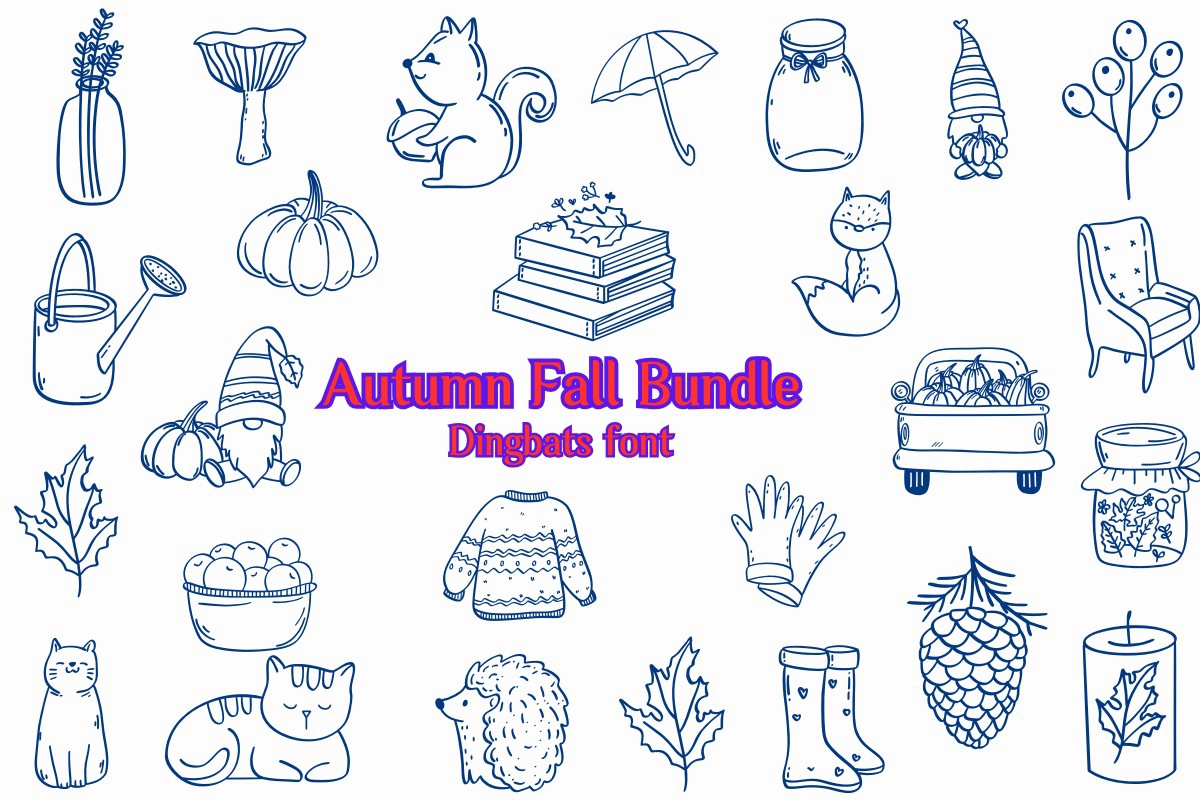Шрифт Autumn Fall Bundle