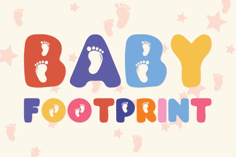 Шрифт Baby Footprint