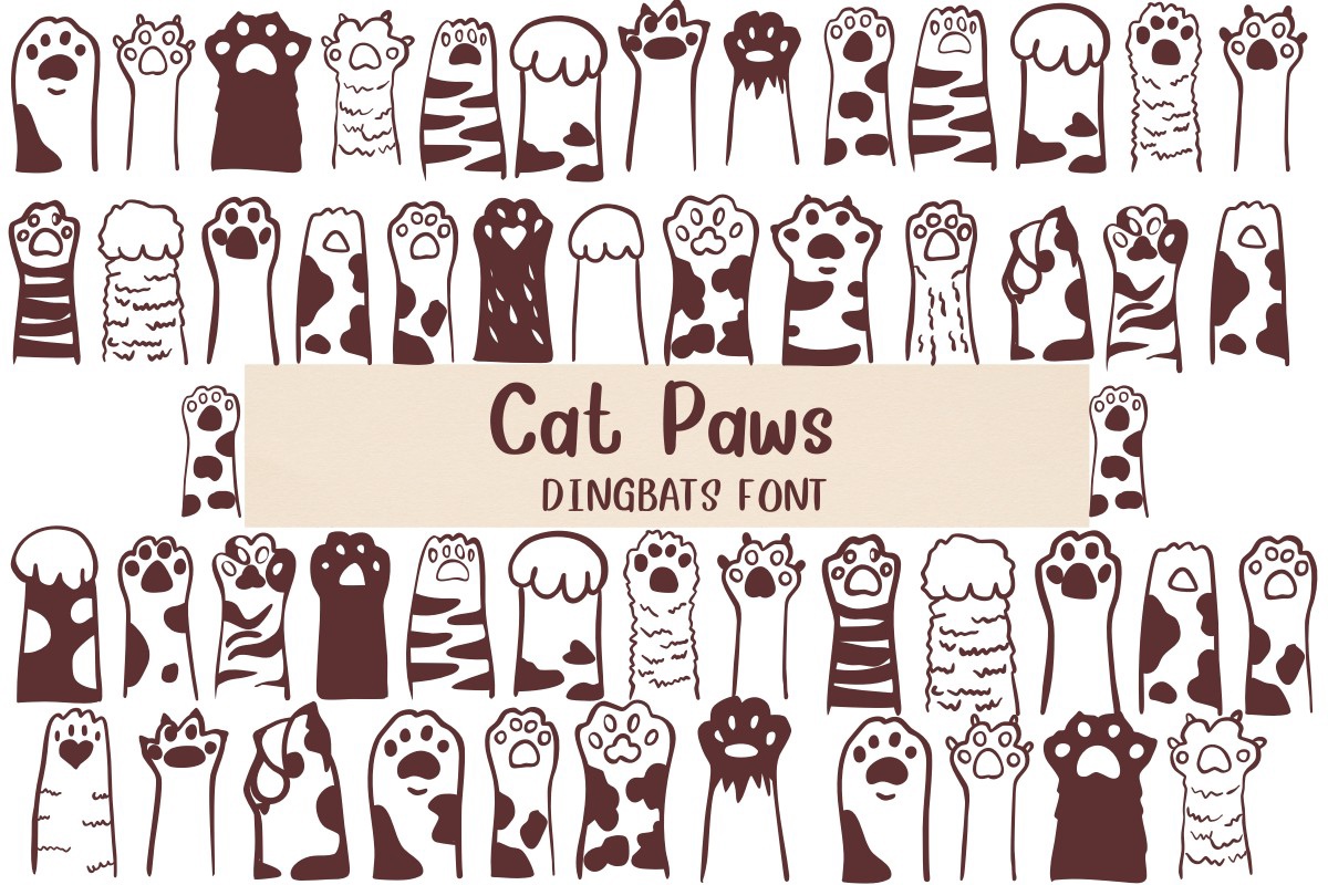 Шрифт Cat Paws