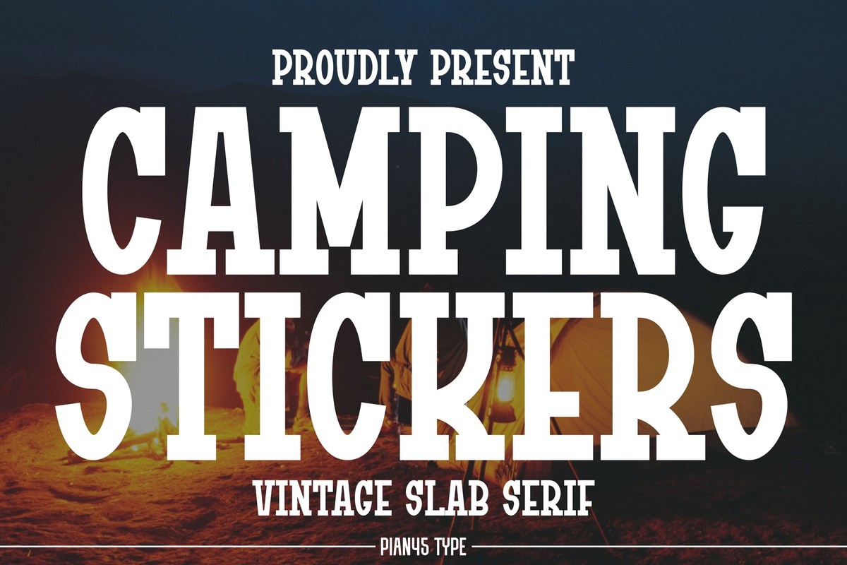 Шрифт Camping Stickers