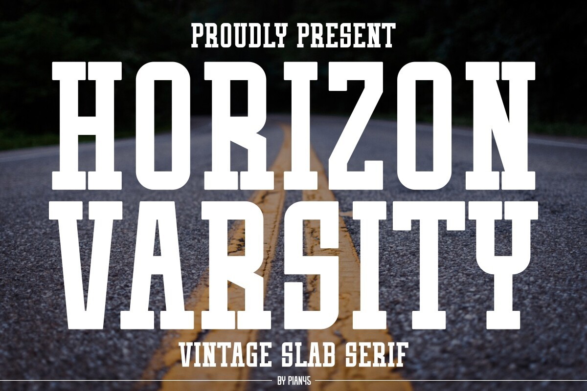 Шрифт Horizon Varsity