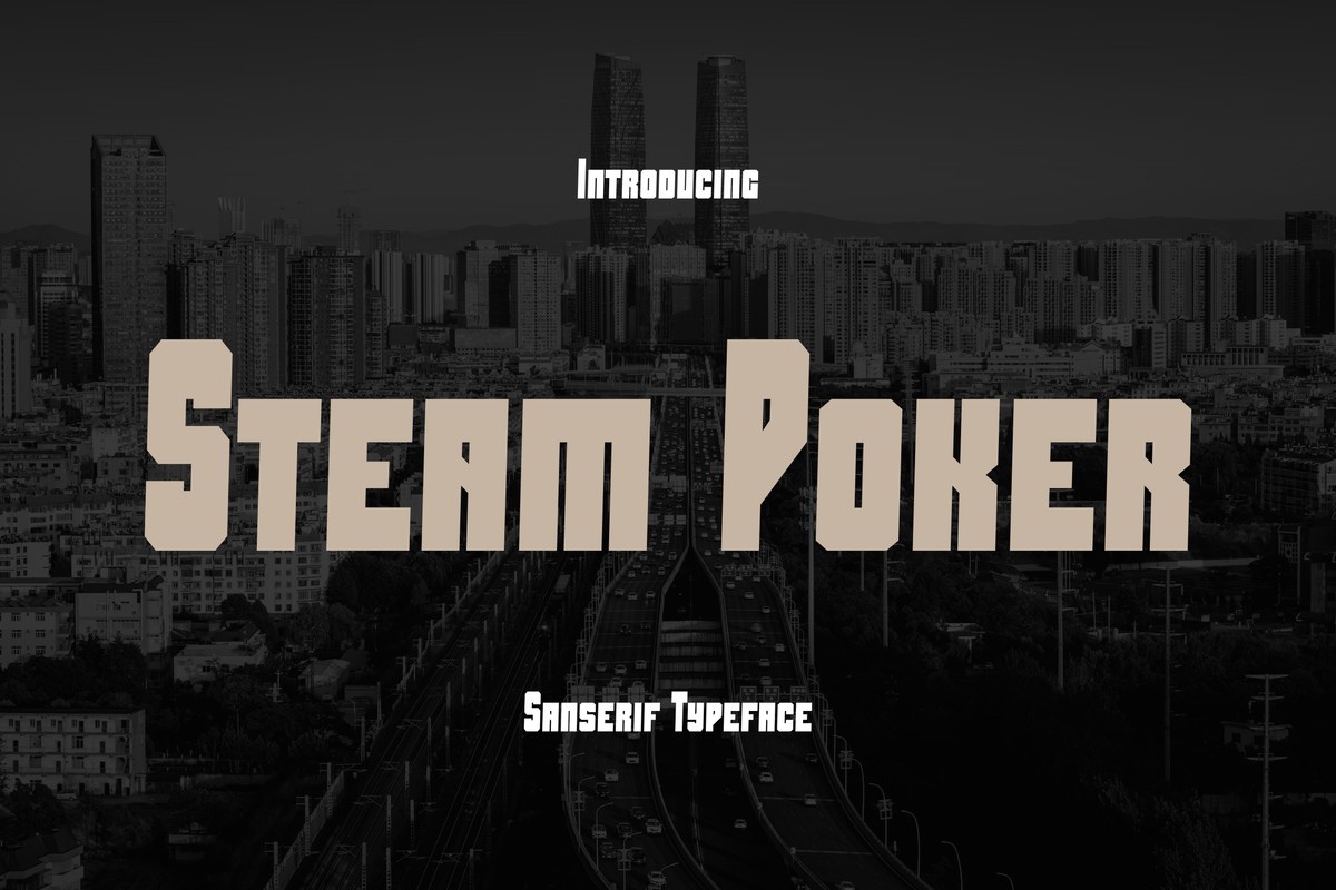 Шрифт Steam Poker