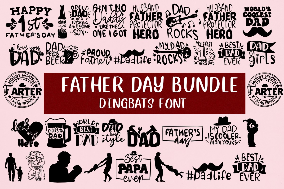 Шрифт Father Day Bundle