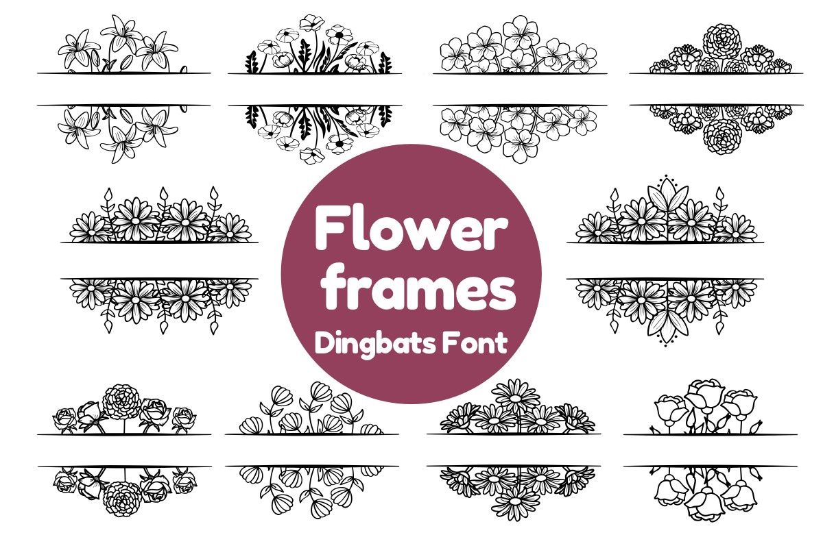 Шрифт Flower Frames