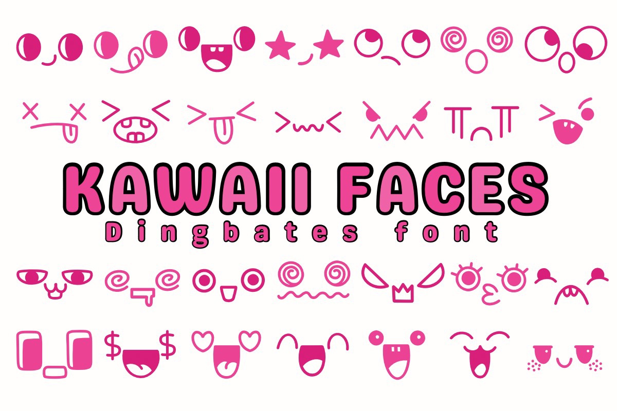 Шрифт Kawaii Faces