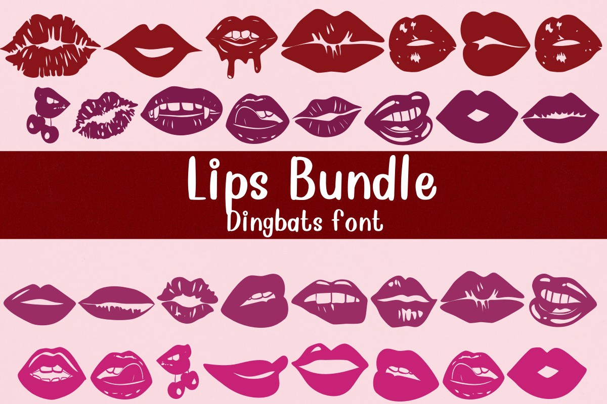Шрифт Lips Bundle