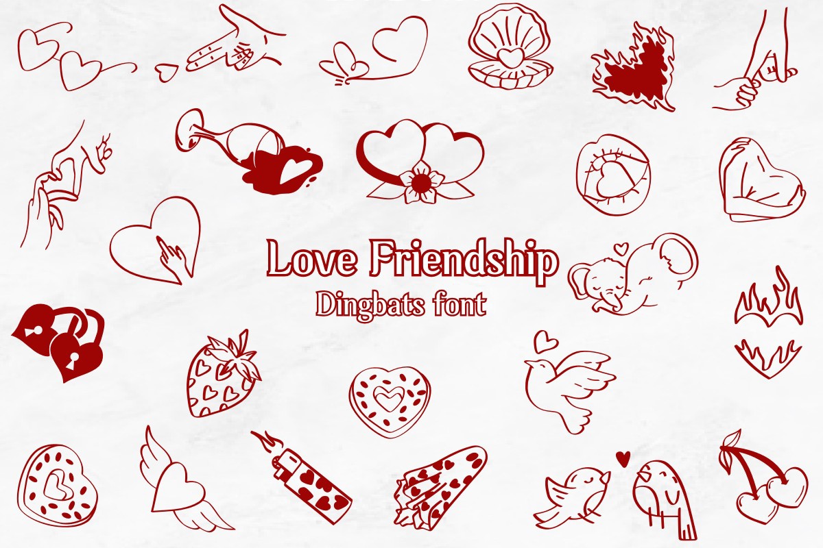 Шрифт Love Friendship