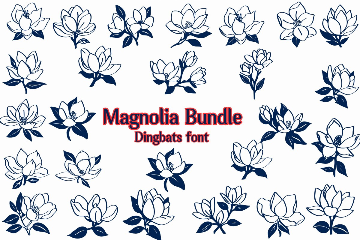 Шрифт Magnolia Bundle