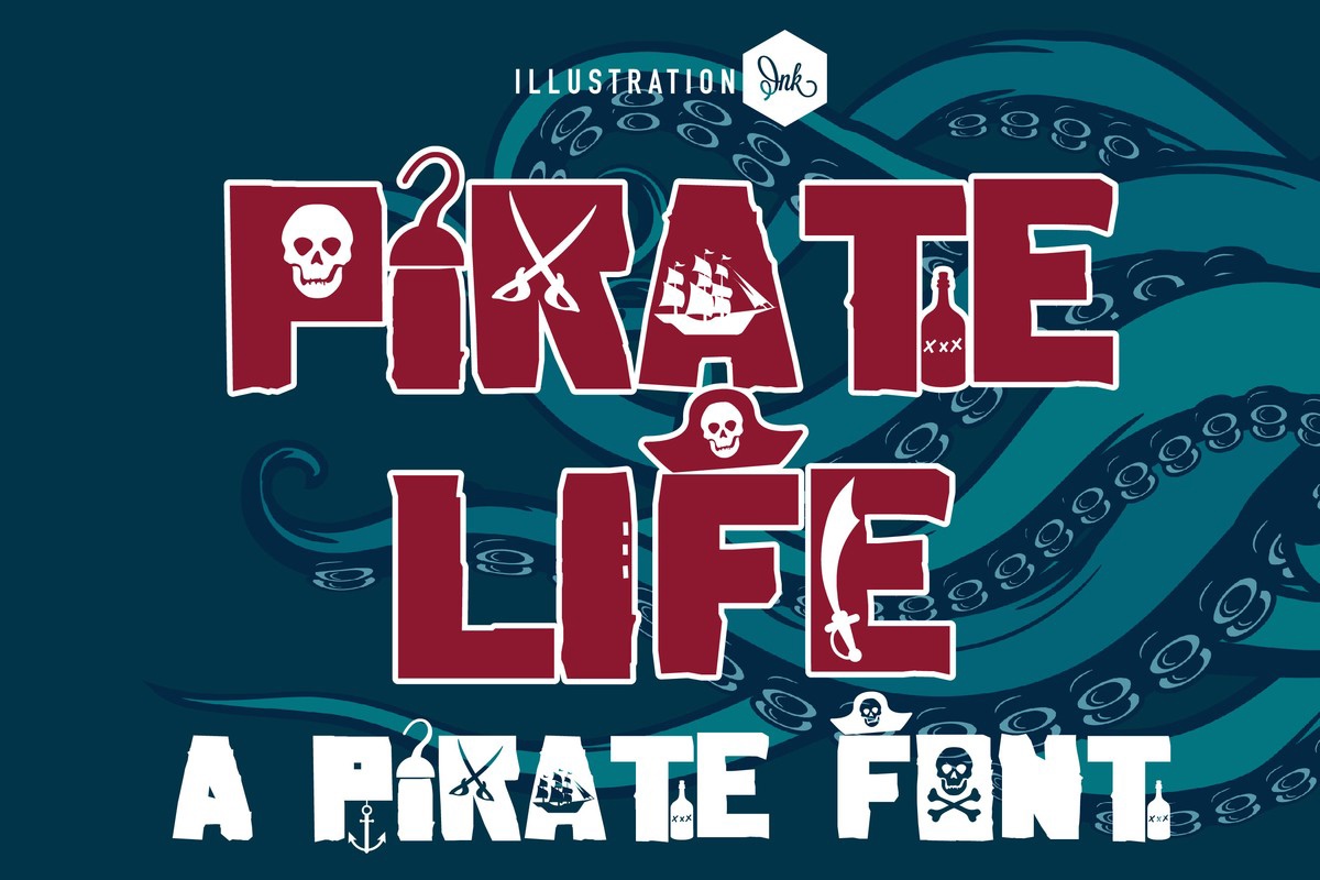 Шрифт ZP Pirate Life