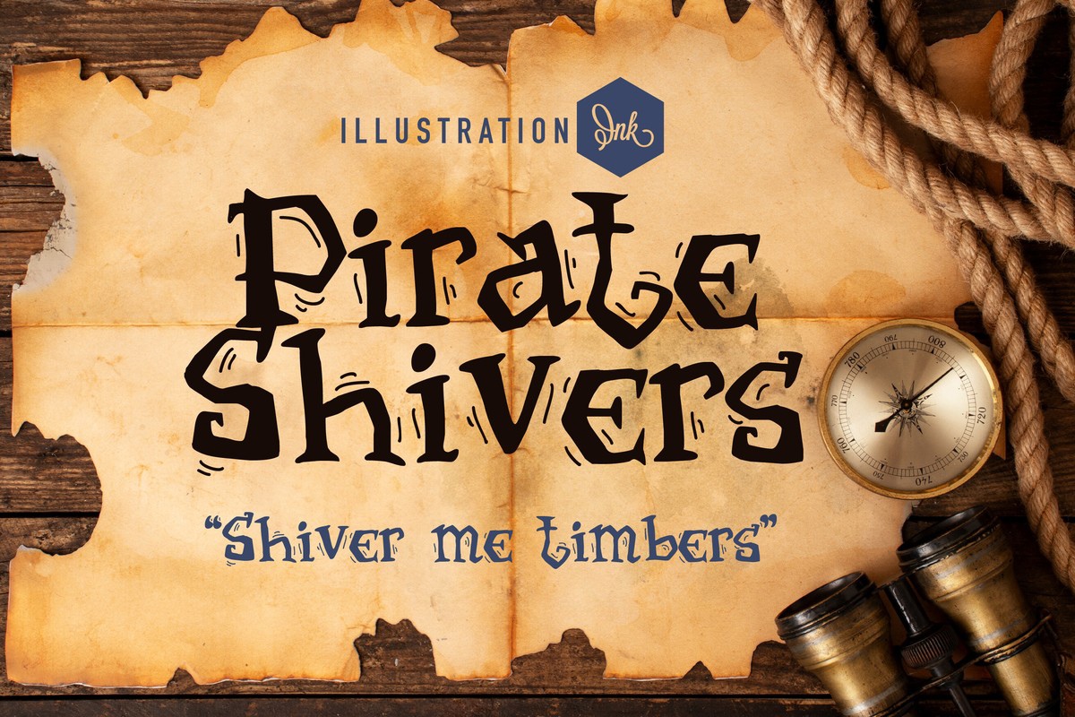 Шрифт LDJ Pirate Shivers
