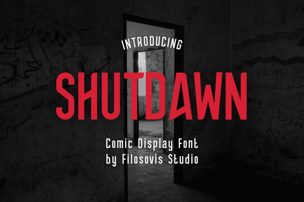 Шрифт Shutdawn
