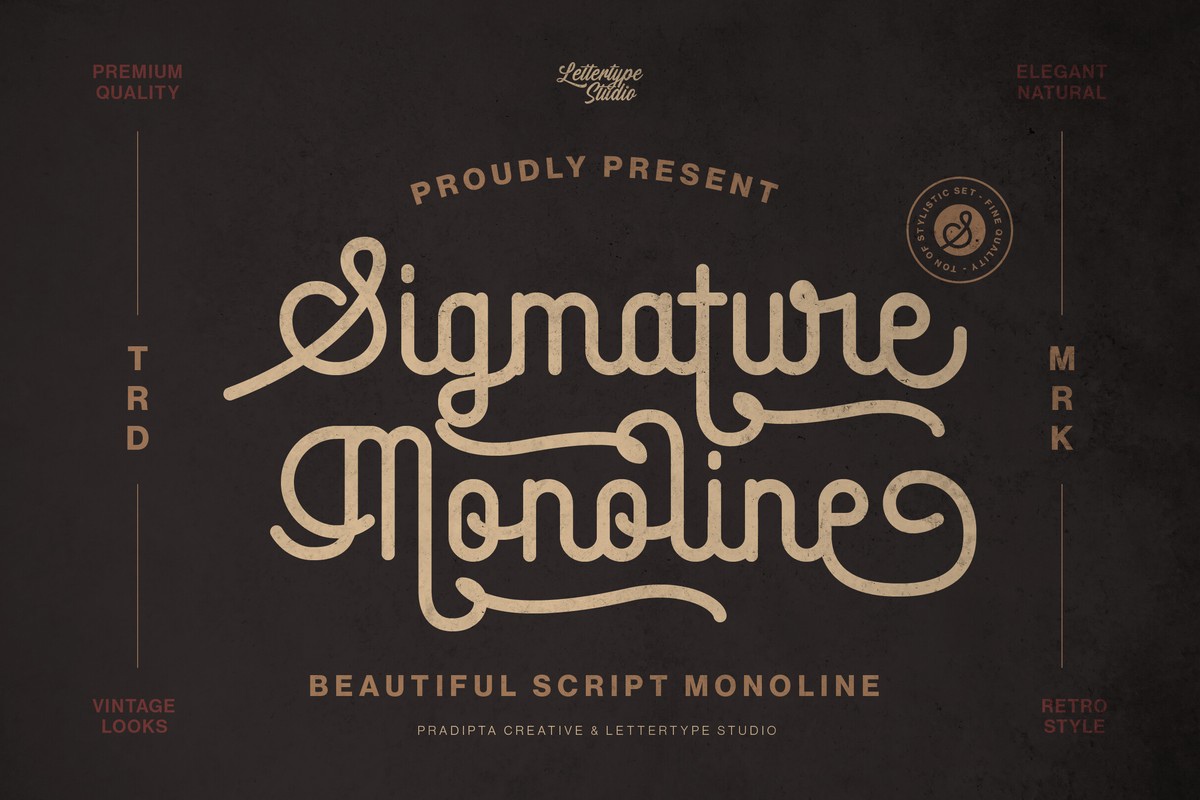Шрифт Sigmature Monoline