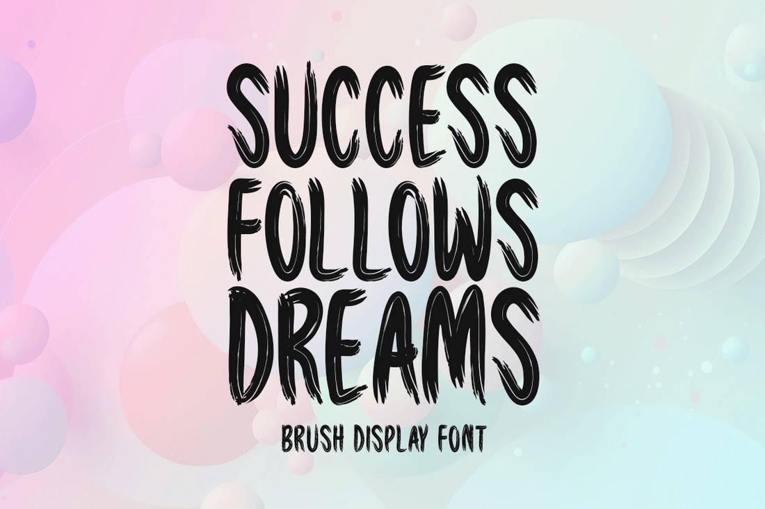 Шрифт Success Follows Dreams