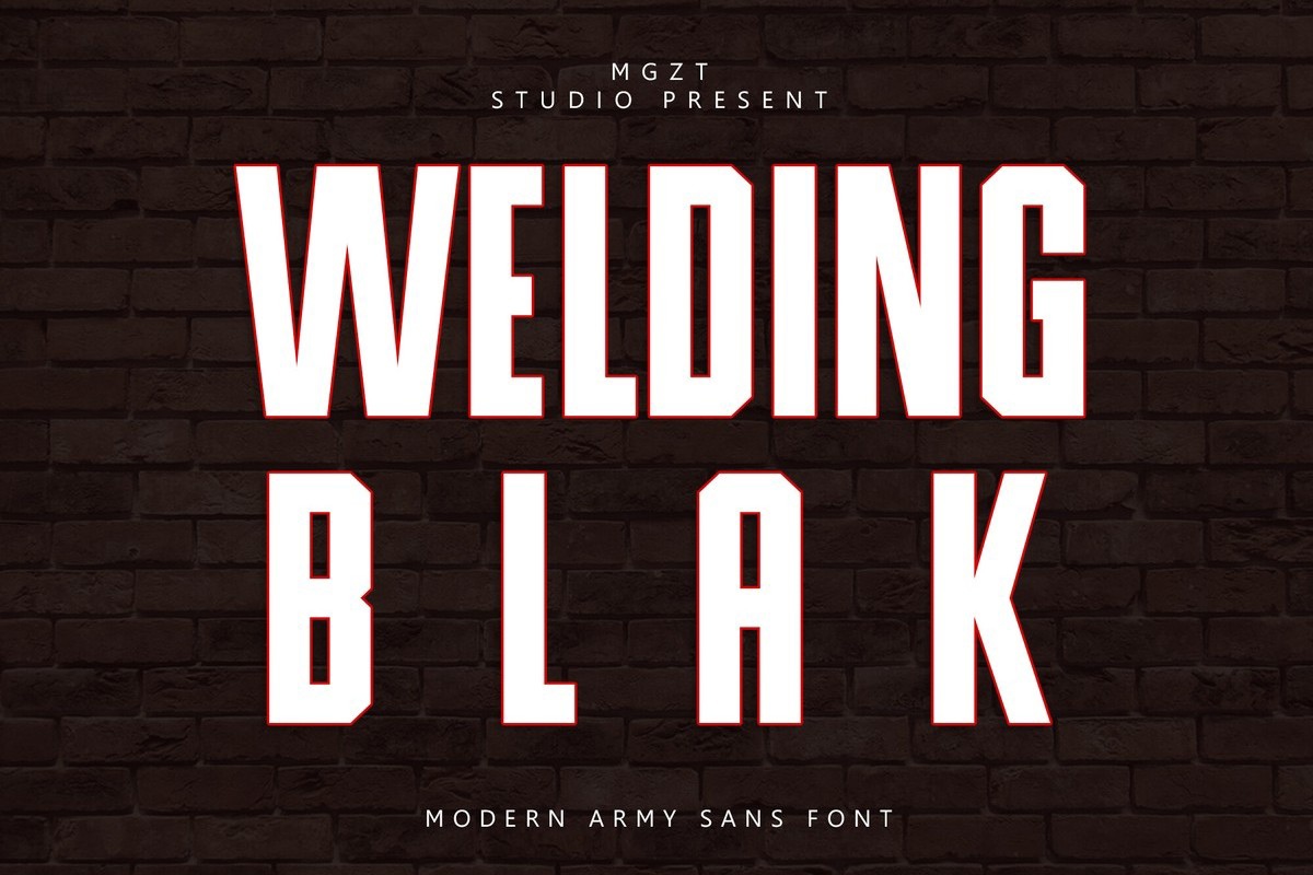 Шрифт Welding Blak