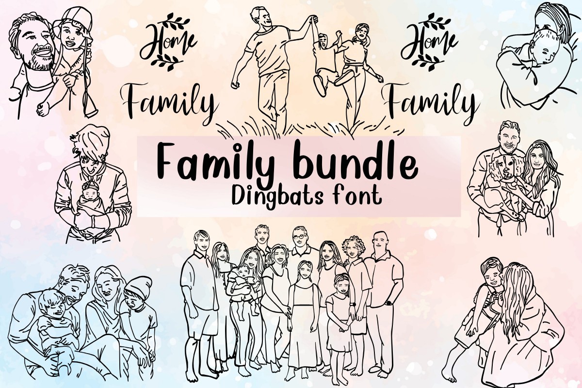 Шрифт Family Bundle