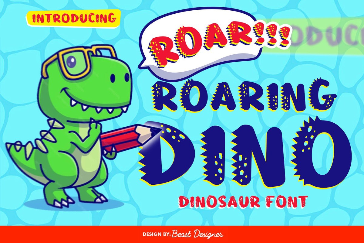 Шрифт Roaring Dino