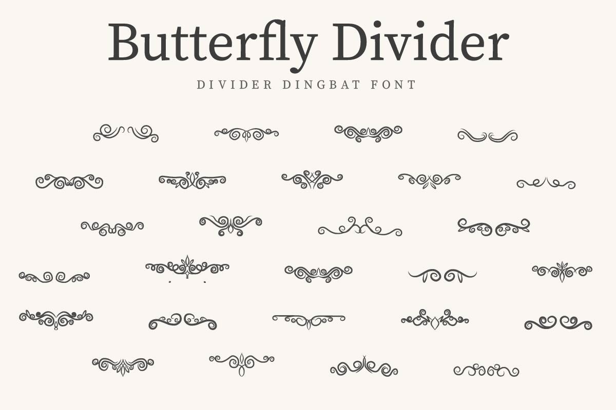 Шрифт Butterfly Divider