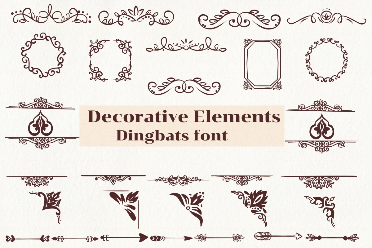 Шрифт Decorative Elements