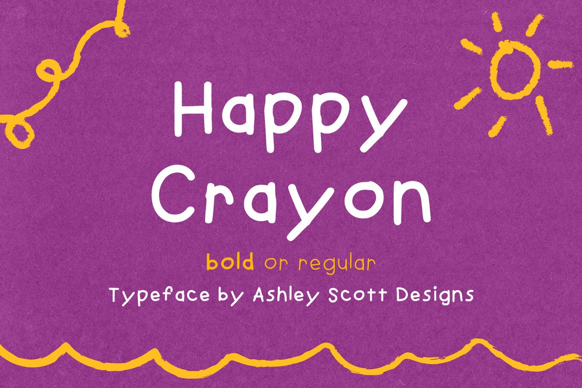 Шрифт Happy Crayon