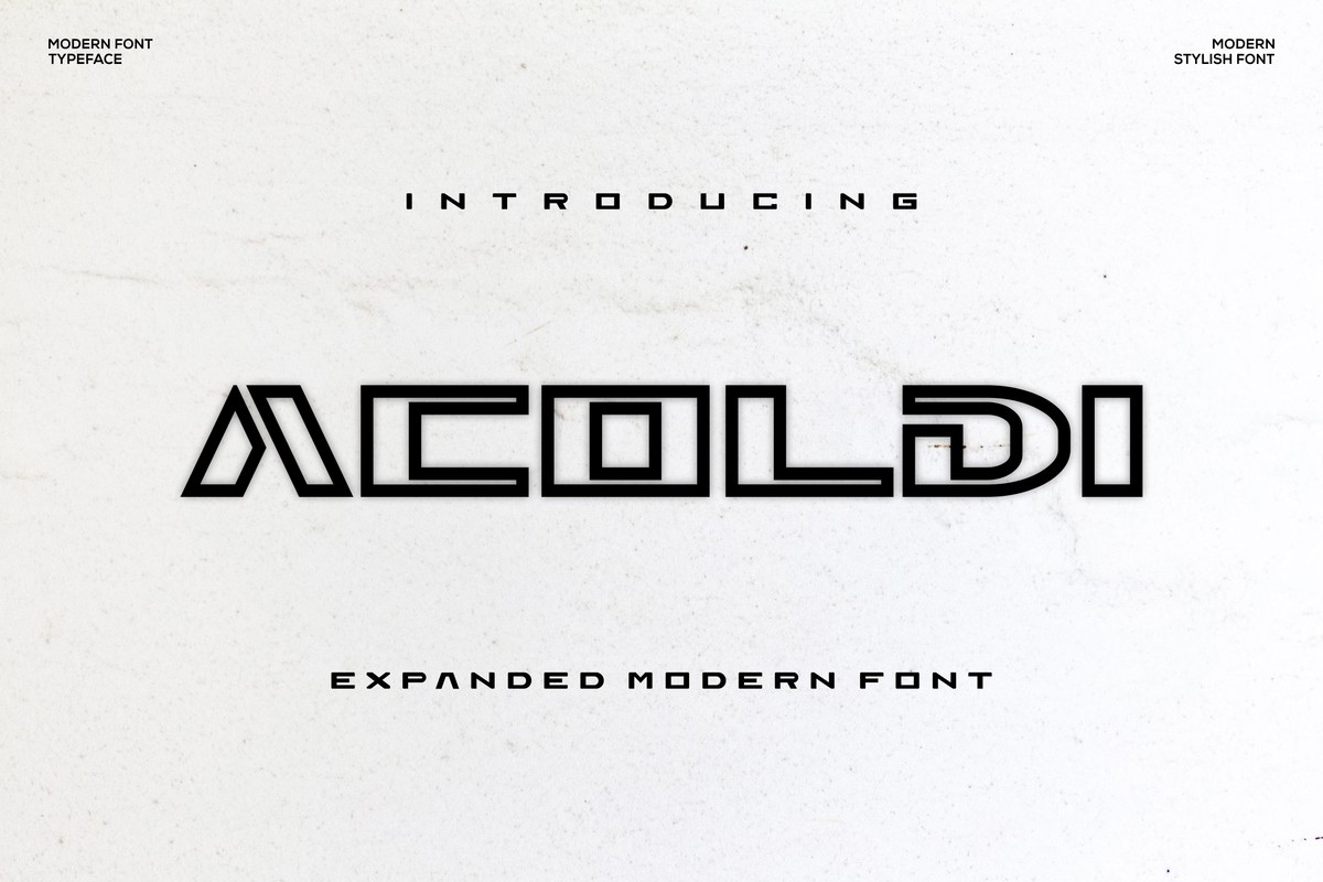 Шрифт Acoldi