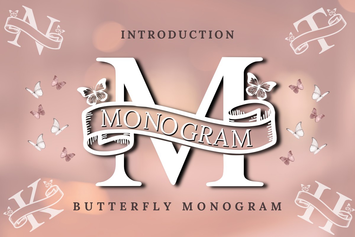 Шрифт Butterfly Monogram