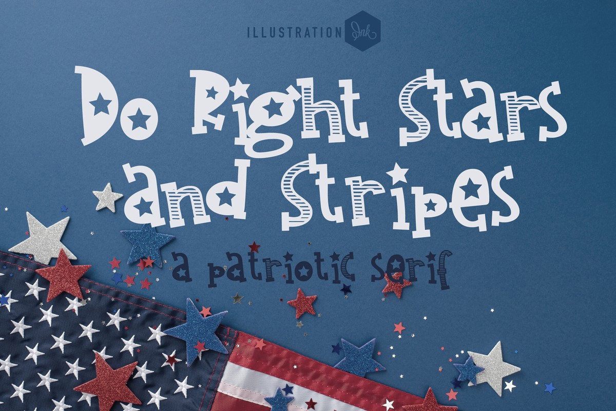 Шрифт PN Do Right Stars and Stripes