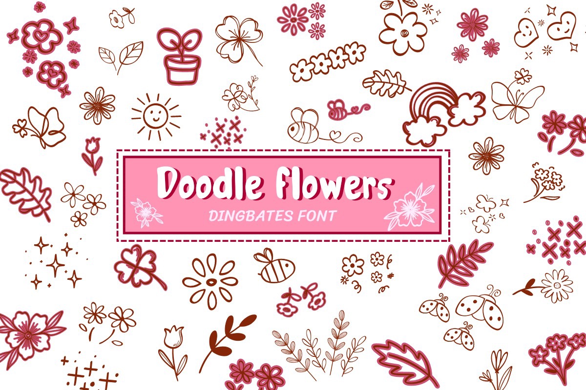 Шрифт Doodle Flowers