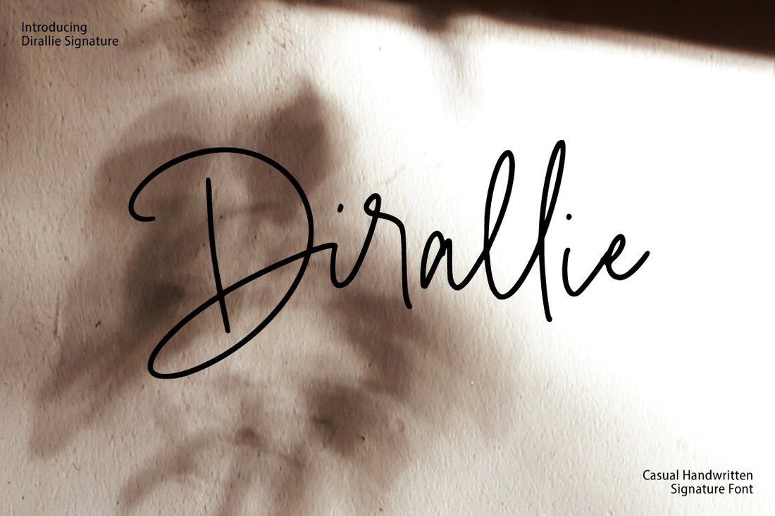 Шрифт Dirallie Signature