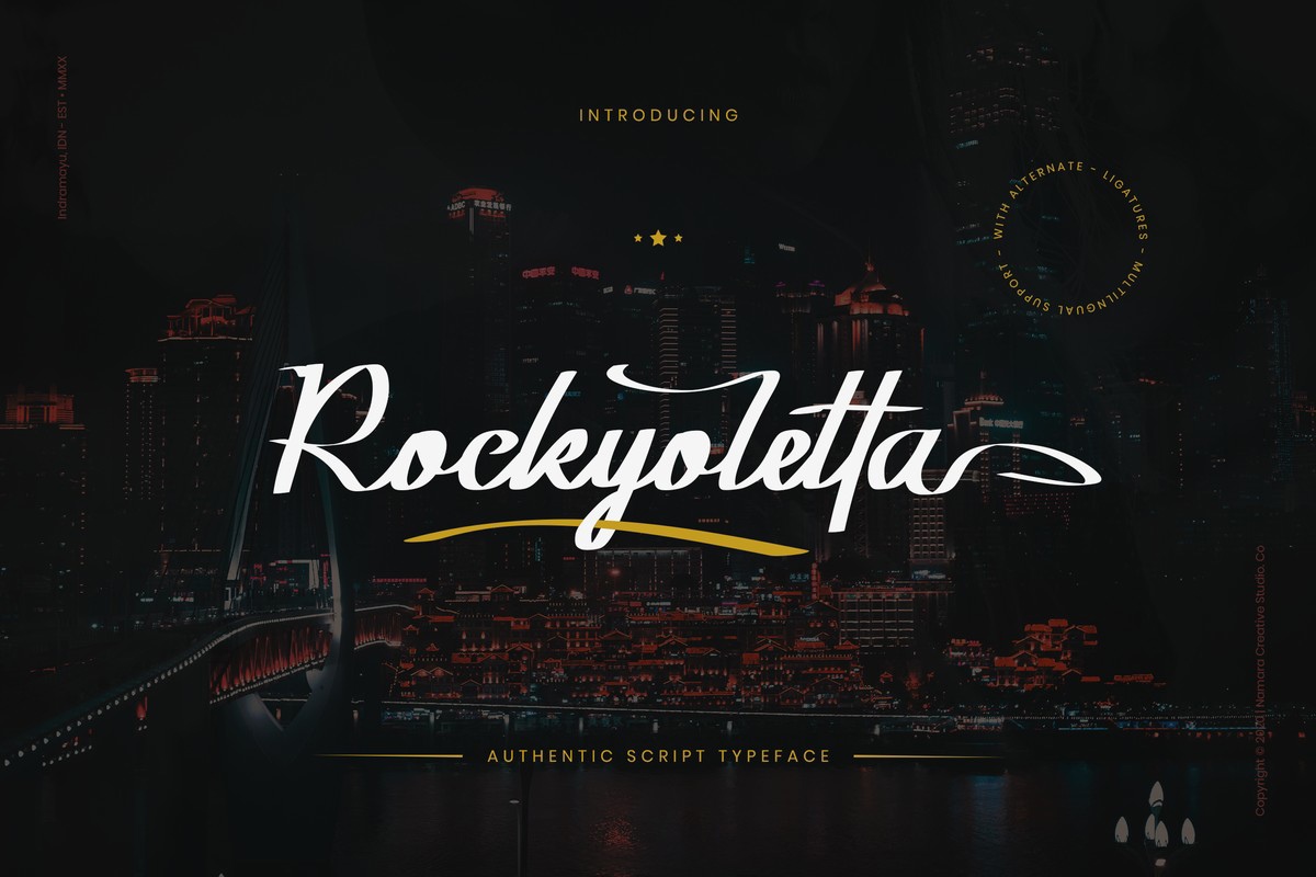 Шрифт Rockyoletta
