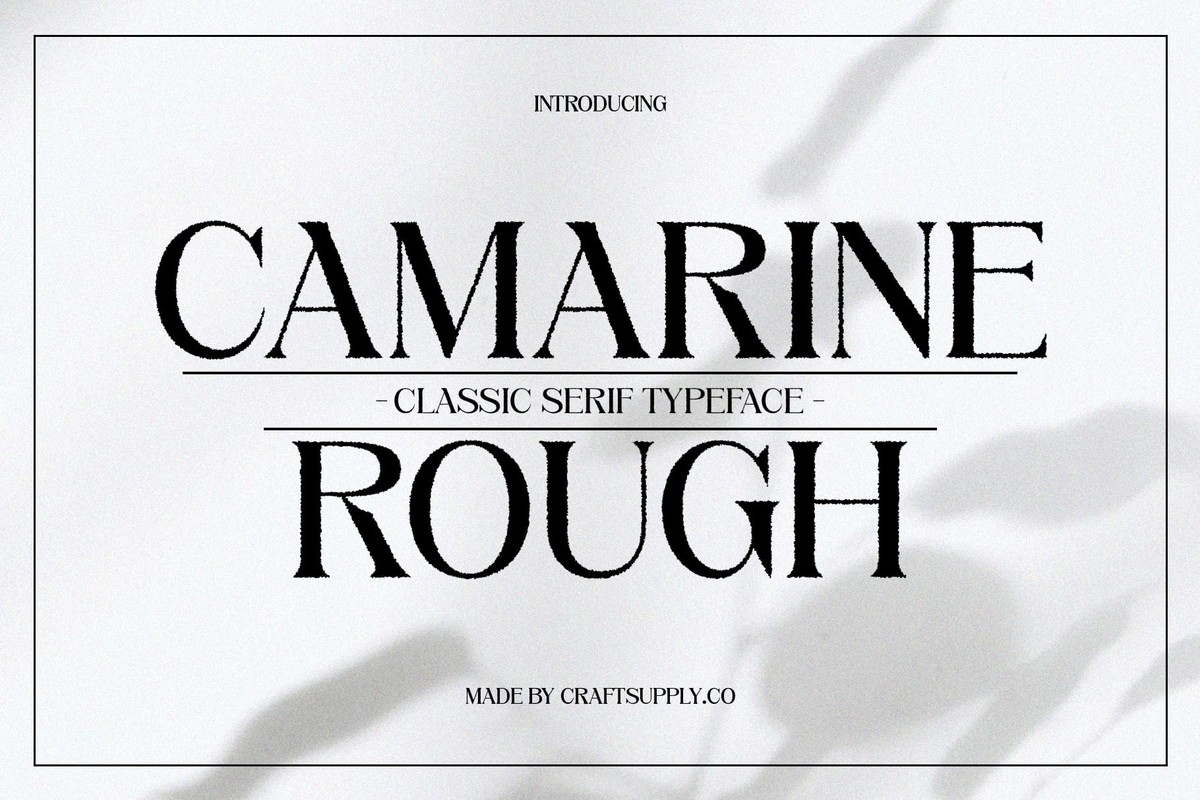 Шрифт Camarine Rough