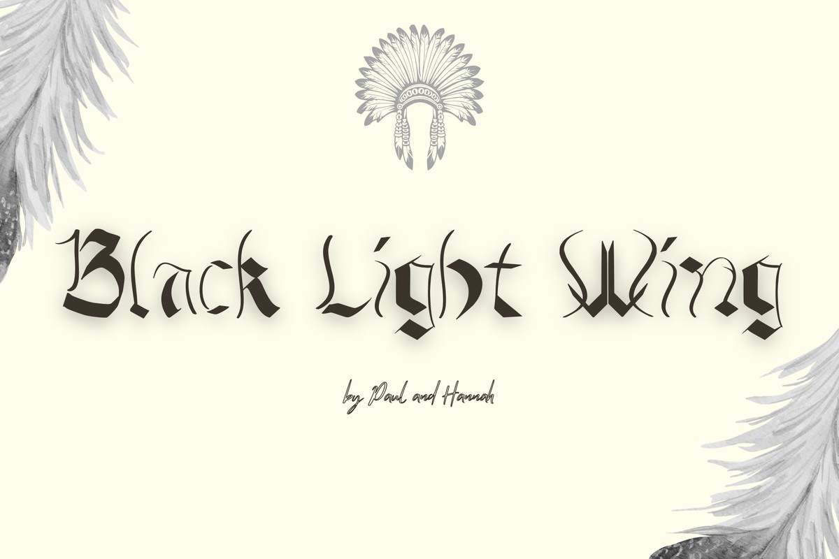 Шрифт Black Light Wing