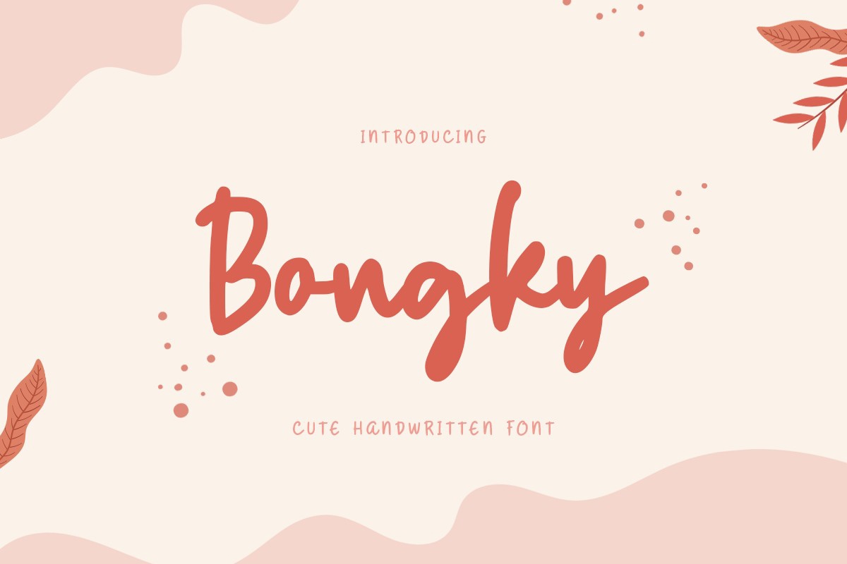 Шрифт Bongky