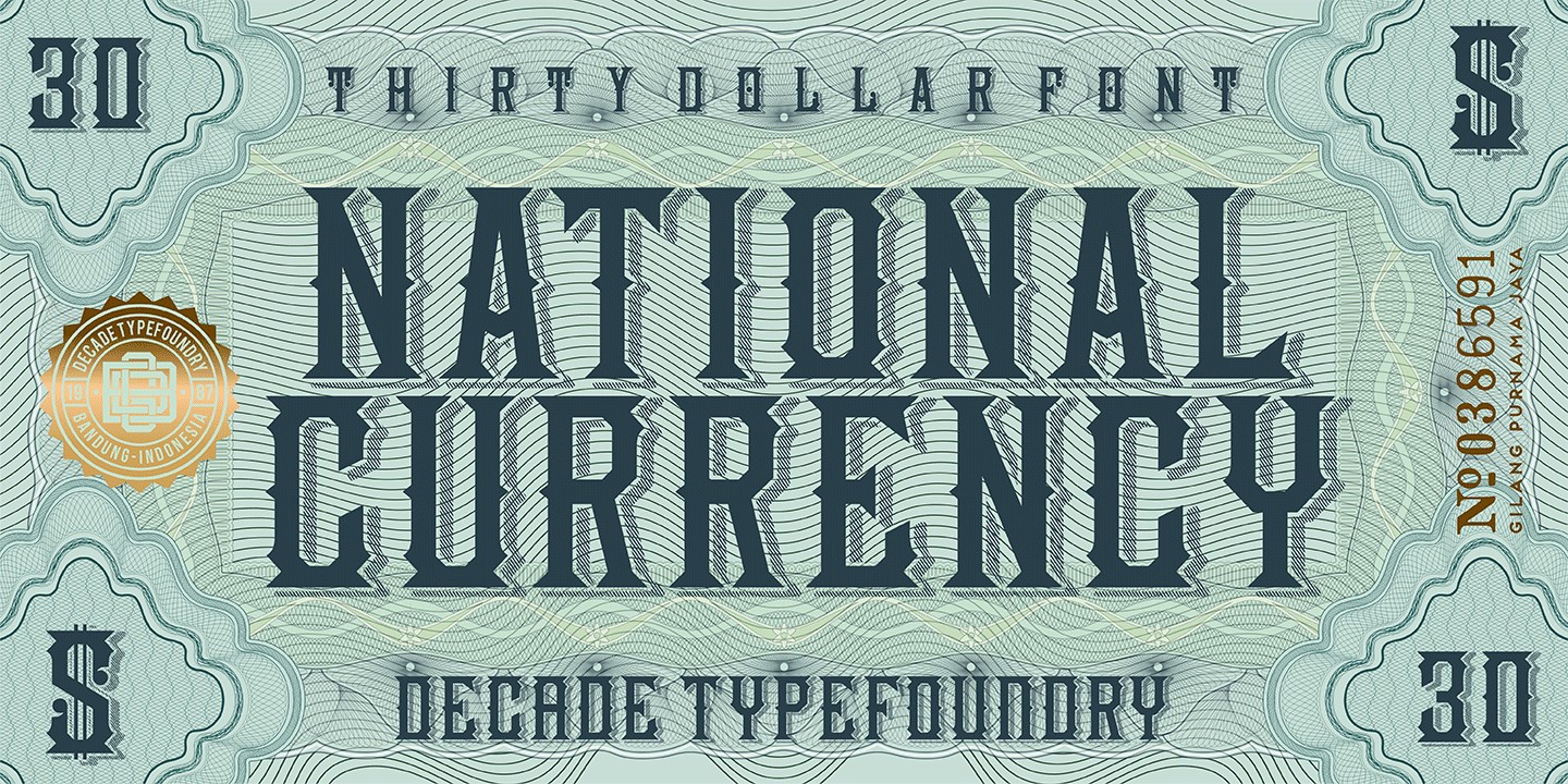 Шрифт National Currency
