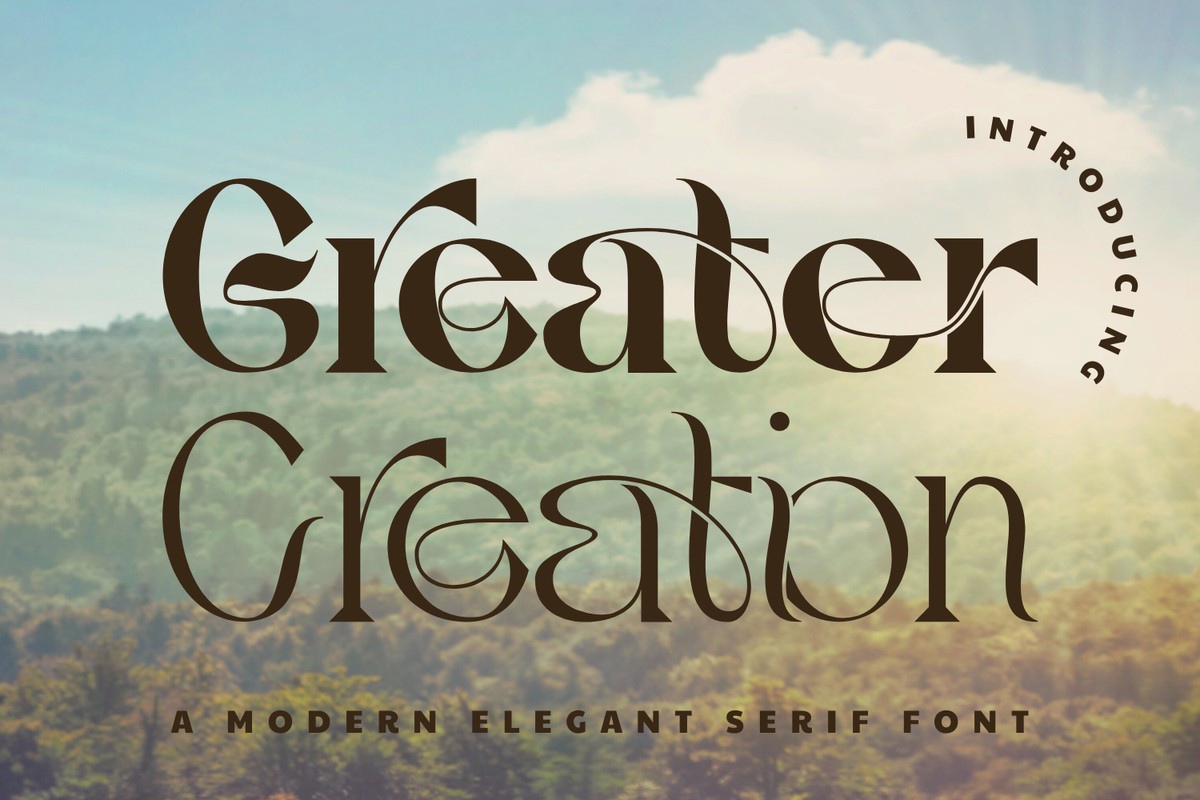 Шрифт Greater Creation