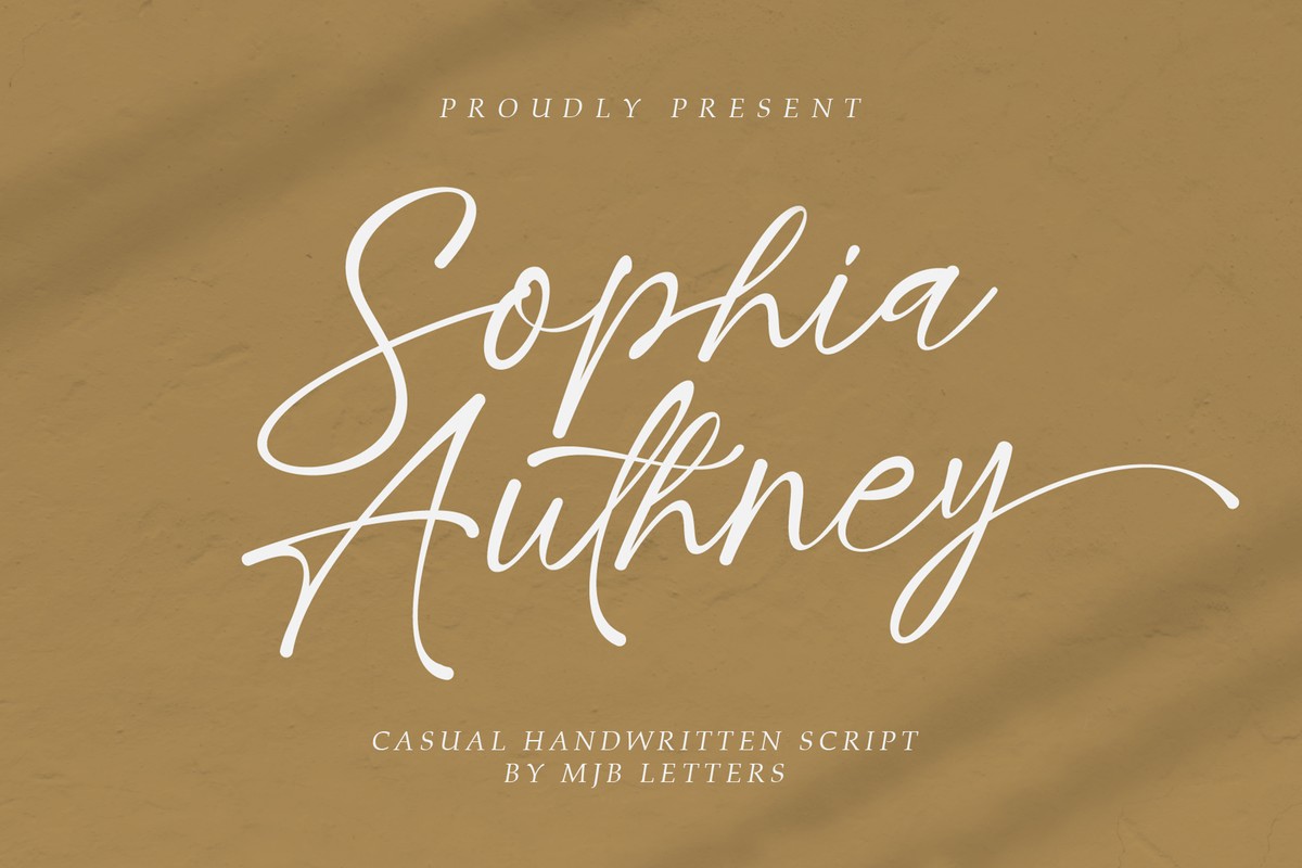 Шрифт Sophia Authney