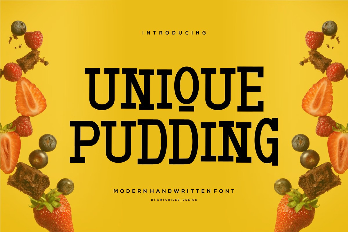 Шрифт Unique Pudding