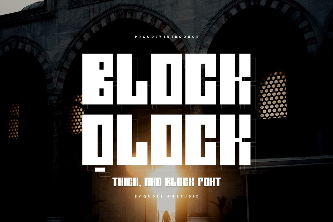 Шрифт Block Qlock