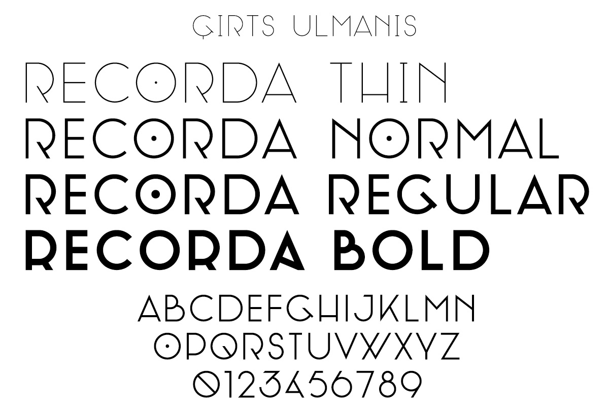 Шрифт Recorda