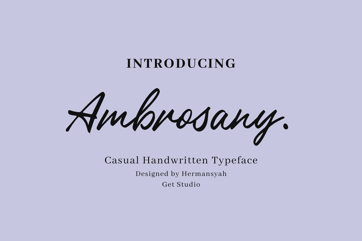 Шрифт Ambrosany
