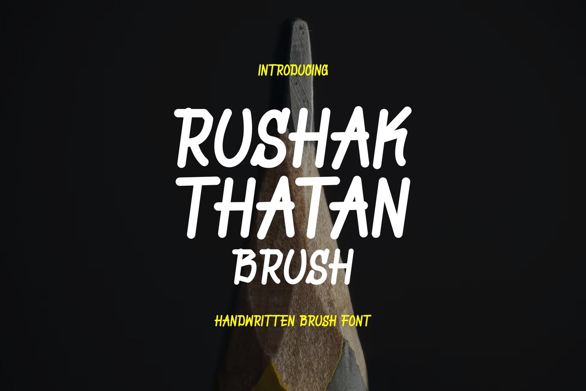 Шрифт Rushak Thatan Brush