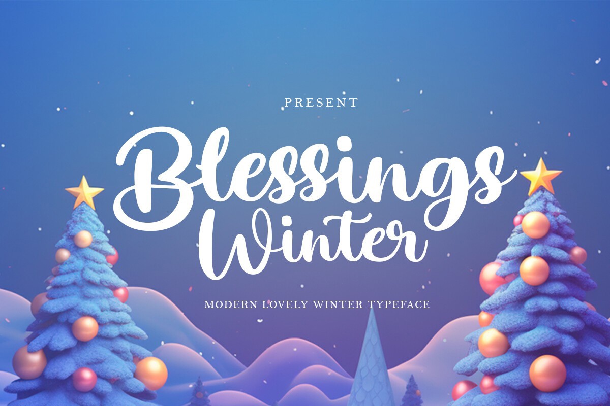 Шрифт Blessings Winter