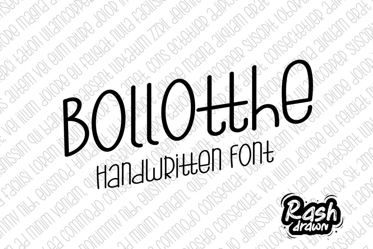Шрифт Bollotthe