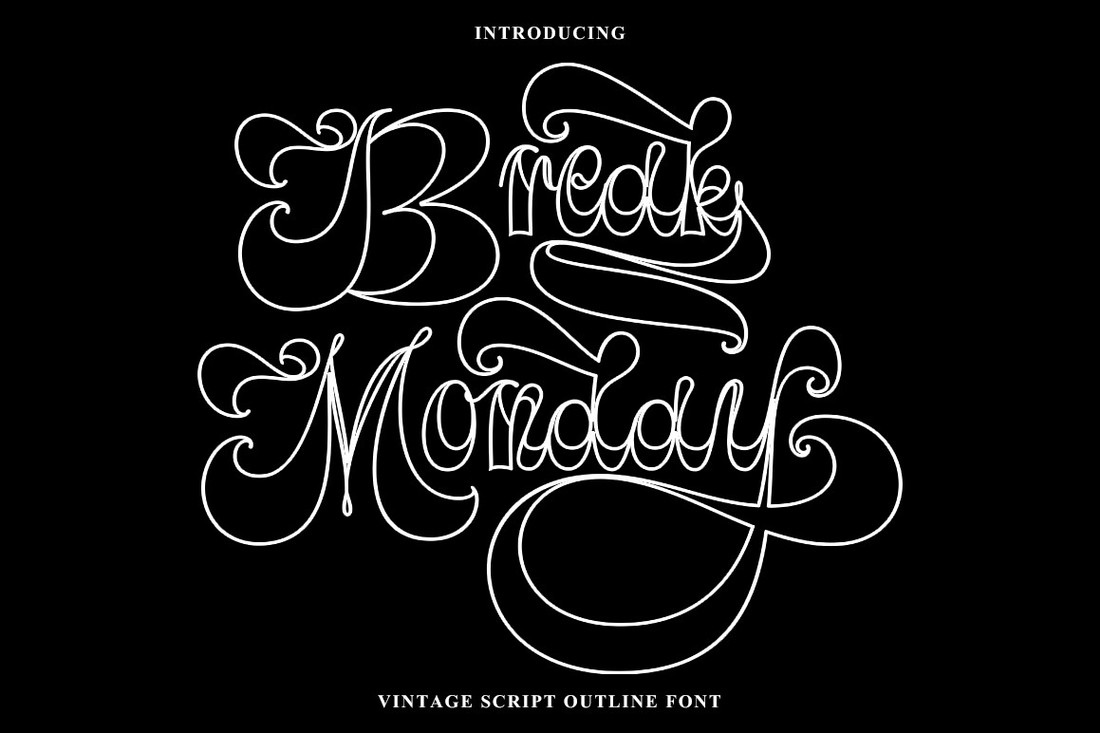 Шрифт Break Monday Outline