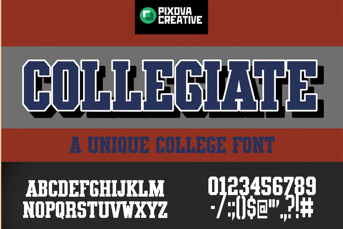 Шрифт TXCD Collegiate